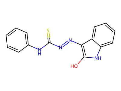 1-[(2-Oxoindol-3-yl)amino]-3-phenylthiourea structure