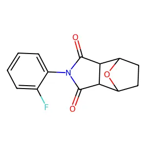 7-Oxabicyclo(2.2.1)heptane-2,3-dicarboximide, N-(o-fluorophenyl)-, exo-(Z)- structure