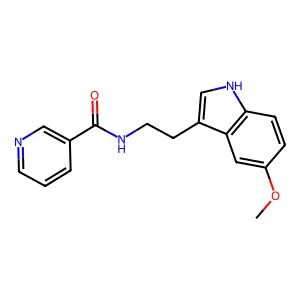 Nicotinamide, N-(2-(5-methoxyindol-3-yl)ethyl)- structure