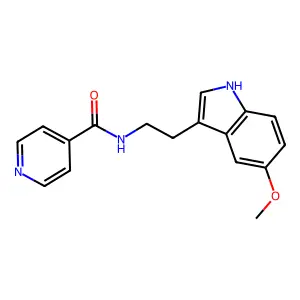 Isonicotinamide, N-(2-(5-methoxyindol-3-yl)ethyl)- structure