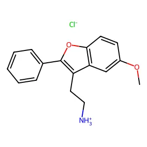 Benzofuran, 3-(2-aminoethyl)-5-methoxy-2-phenyl-, hydrochloride structure