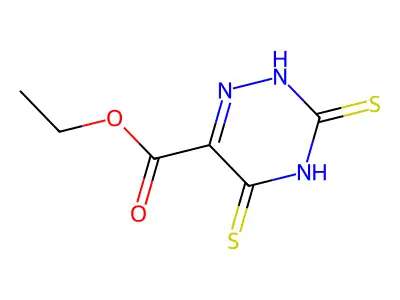 ethyl 3,5-bis(sulfanylidene)-2H-1,2,4-triazine-6-carboxylate structure