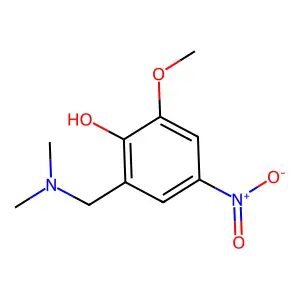 Phenol, 2-[(dimethylamino)methyl]-6-methoxy-4-nitro- structure