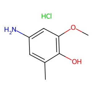 Phenol, 4-amino-2-methoxy-6-methyl-, hydrochloride (1:1) structure