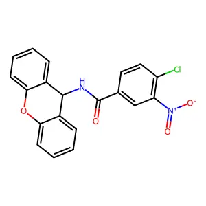 4-chloro-3-nitro-N-(9H-xanthen-9-yl)benzamide structure