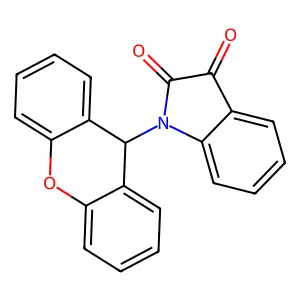 1-(9H-xanthen-9-yl)-1H-indole-2,3-dione structure