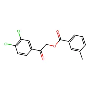2-(3,4-Dichlorophenyl)-2-oxoethyl 3-methylbenzoate structure