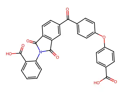 2-(5-(4-(4-carboxyphenoxy)benzoyl)-1,3-dioxoisoindolin-2-yl)benzoic acid structure
