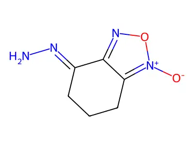 (4E)-4-hydrazinylidene-4,5,6,7-tetrahydro-2,1,3-benzoxadiazole 1-oxide structure