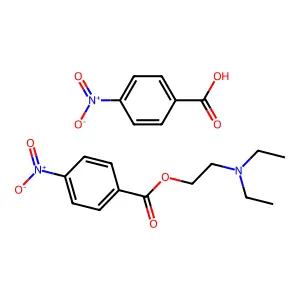 2-(Diethylamino)ethyl 4-nitrobenzoate;4-nitrobenzoic acid structure