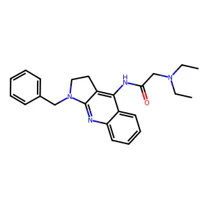 N-(1-benzyl-2,3-dihydropyrrolo[2,3-b]quinolin-4-yl)-2-(diethylamino)acetamide structure