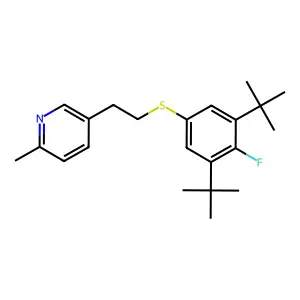 5-[2-(3,5-Ditert-butyl-4-fluorophenyl)sulfanylethyl]-2-methylpyridine structure