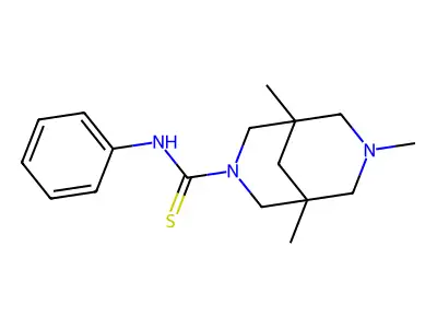 1,5,7-trimethyl-N-phenyl-3,7-diazabicyclo[3.3.1]nonane-3-carbothioamide structure