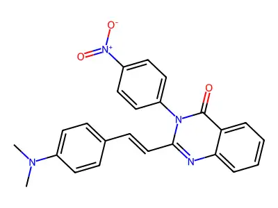 2-{2-[4-(dimethylamino)phenyl]vinyl}-3-{4-nitrophenyl}-4(3H)-quinazolinone structure