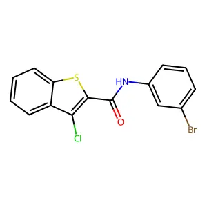 N-(3-Bromophenyl)-3-chloro-1-benzothiophene-2-carboxamide structure