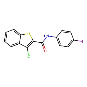 3-Chloro-N-(4-iodophenyl)-1-benzothiophene-2-carboxamide structure