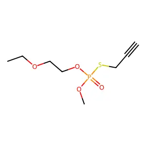 O-(2-Ethoxyethyl) O-methyl S-prop-2-yn-1-yl phosphorothioate structure