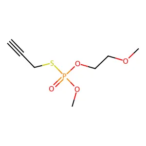 O-(2-Methoxyethyl) O-methyl S-prop-2-yn-1-yl phosphorothioate structure
