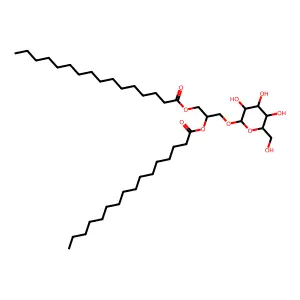 1,2-Di-O-palmitoyl-3-O-(glucopyranosyl)glycerol structure
