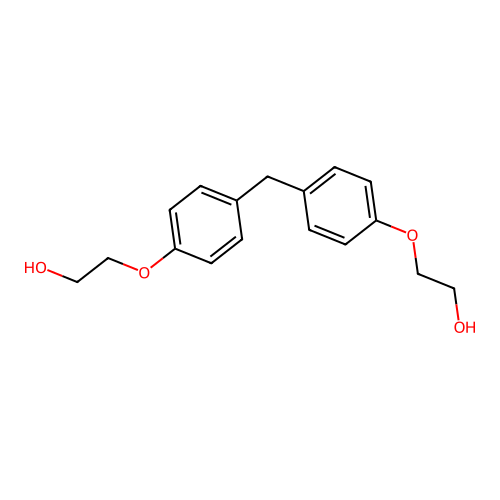 2-[4-[[4-(2-Hydroxyethoxy)phenyl]methyl]phenoxy]ethanol structure