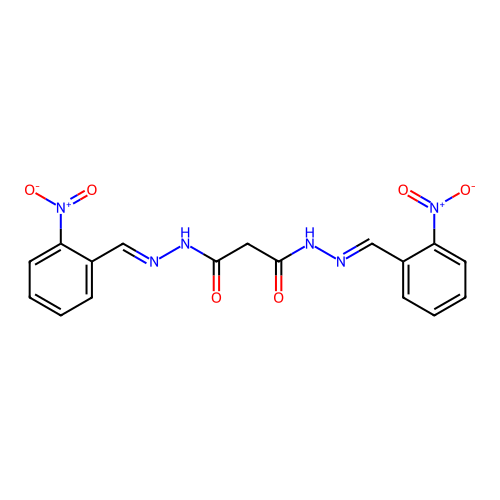 N'~1~,N'~3~-bis[(E)-(2-nitrophenyl)methylidene]propanedihydrazide structure