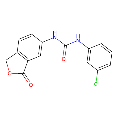 1-(3-Chloro-phenyl)-3-(3-oxo-1,3-dihydro-isobenzofuran-5-yl)-urea structure