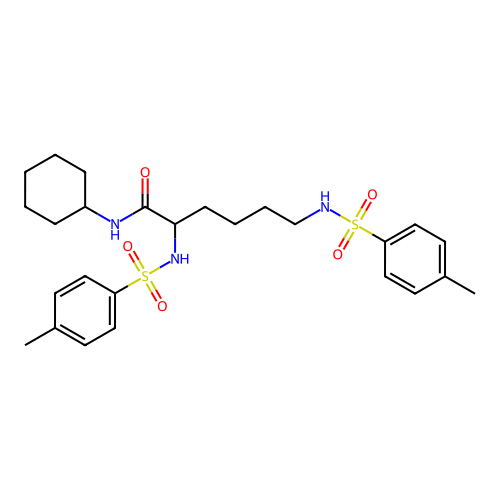 N-cyclohexyl-N~2~,N~6~-bis[(4-methylphenyl)sulfonyl]lysinamide structure