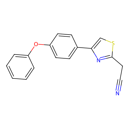 [4-(4-苯氧基苯基)-1,3-噻唑-2-基]乙腈 structure