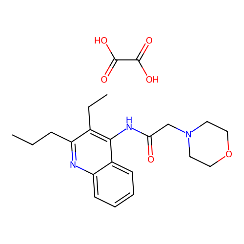 N-(3-ethyl-2-propylquinolin-4-yl)-2-morpholinoacetamide oxalate structure