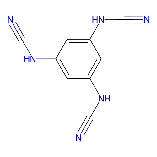 [3,5-Bis(cyanoamino)phenyl]cyanamide structure