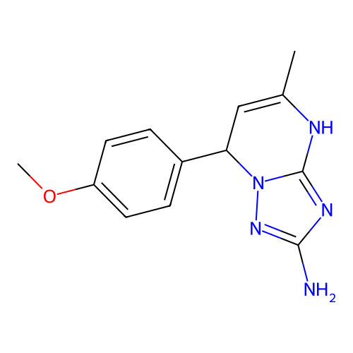 7-(4-Methoxyphenyl)-5-methyl-4,7-dihydro[1,2,4]triazolo[1,5-a]pyrimidin-2-amine structure