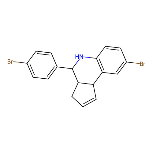 8-Bromo-4-(4-bromophenyl)-3a,4,5,9b-tetrahydro-3H-cyclopenta[c]quinoline structure