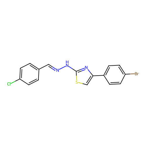4-(4-Bromophenyl)-2-(2-(4-chlorobenzylidene)hydrazineyl)thiazole structure
