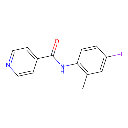 N-(4-iodo-2-methylphenyl)pyridine-4-carboxamide structure