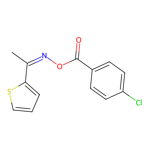 (1-Thiophen-2-ylethylideneamino) 4-chlorobenzoate structure
