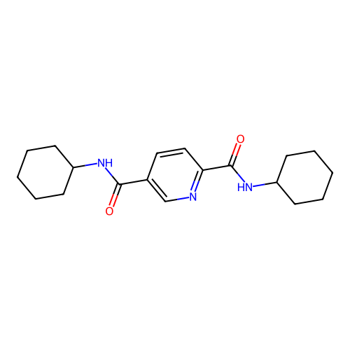 N,N'-dicyclohexylpyridine-2,5-dicarboxamide structure