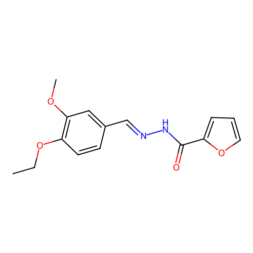 N'-[(E)-(4-ethoxy-3-methoxyphenyl)methylidene]furan-2-carbohydrazide structure