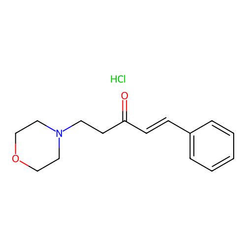 5-Morpholin-4-yl-1-phenylpent-1-en-3-one;hydrochloride structure