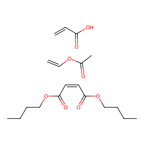 dibutyl (Z)-but-2-enedioate;ethenyl acetate;prop-2-enoic acid structure