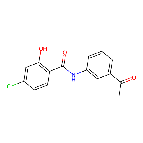 N-(3-acetylphenyl)-4-chloro-2-hydroxybenzamide structure