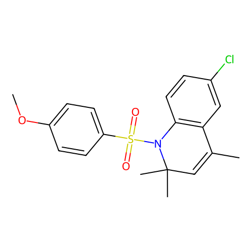Quinoline, 1,2-dihydro-6-chloro-1-(4-methoxyphenylsulfonyl)-2,2,4-trimethyl- structure
