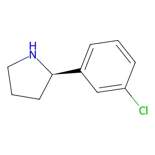 (2R)-2-(3-chlorophenyl)pyrrolidine structure
