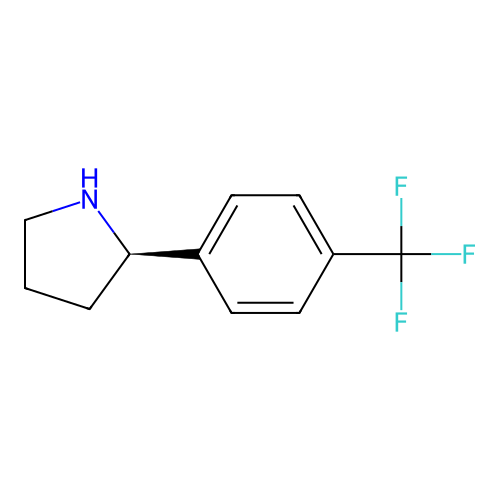 (2R)-2-[4-(trifluoromethyl)phenyl]pyrrolidine structure