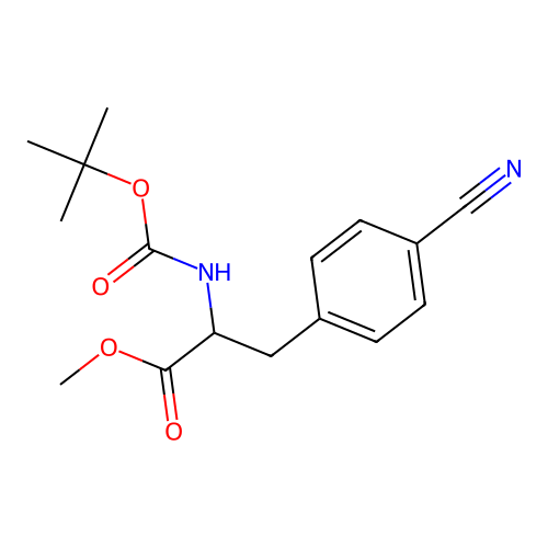 Methyl 3-(4-cyanophenyl)-2-[(2-methylpropan-2-yl)oxycarbonylamino]propanoate structure