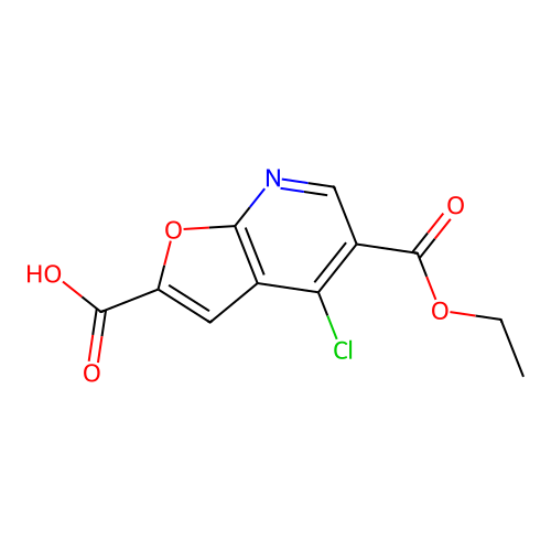 4-Chloro-5-ethoxycarbonylfuro[2,3-b]pyridine-2-carboxylic acid structure