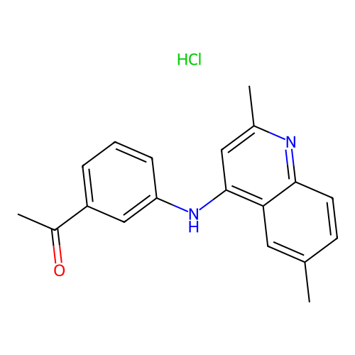 1-[3-(2,6-Dimethyl-quinolin-4-ylamino)-phenyl]-ethanone structure