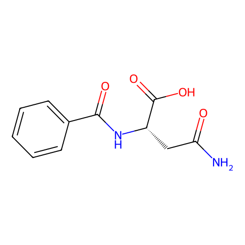 N-Benzoyl-L-asparagine structure