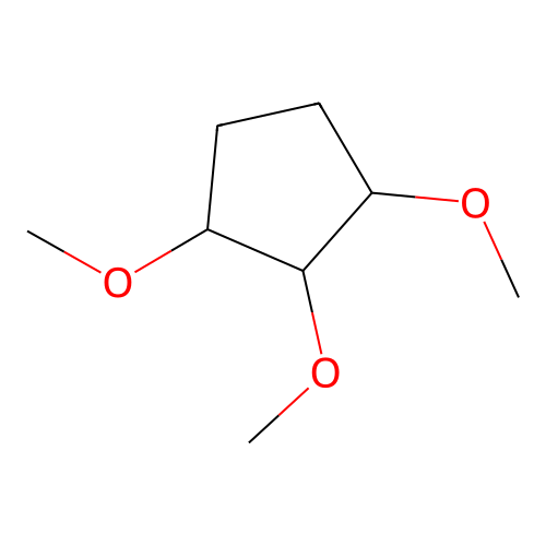 Cyclopentane, 1,2,3-trimethoxy-, stereoisomer structure