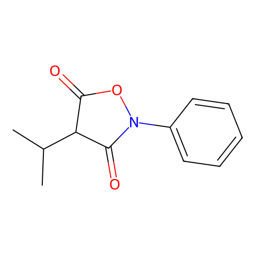 4-Isopropyl-2-phenyl-3,5-isoxazolidinedione structure