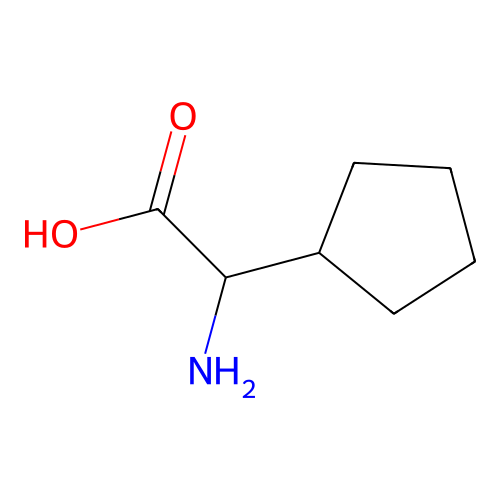 2-Amino-2-cyclopentylacetic acid structure